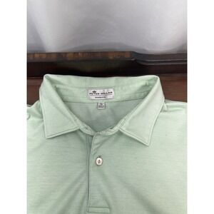 Peter Millar  Mens XL Polo Golf Shirt Short Sleeve Lt Green  Nanoluxe Nice Clean